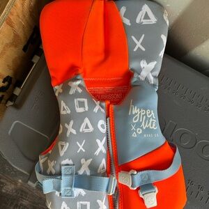 Hyperlite Kids Swim Vest - Orange and Gray